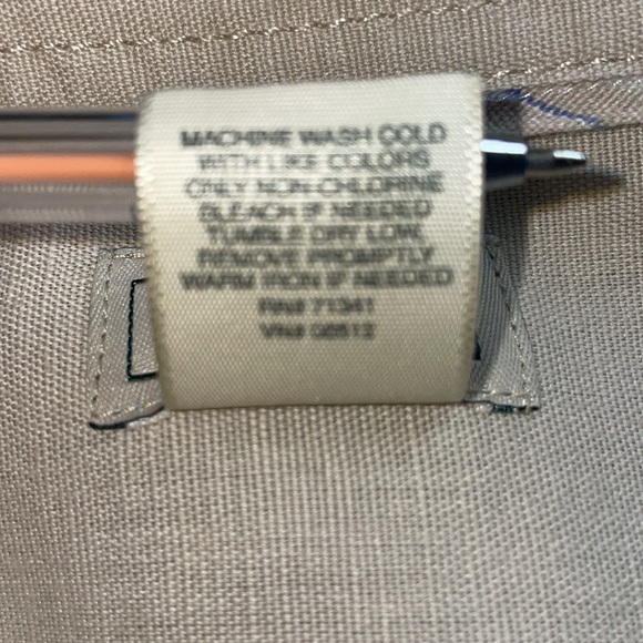 L.L Bean Woman's Signature Camp Shirt Linen Dress, Button-Front Sz L Knee Length - Picture 3 of 10